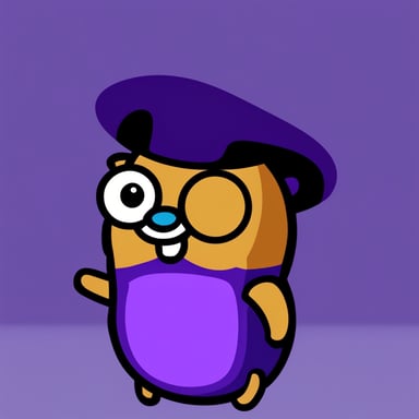 Go Blue Gopher as Purple Gopher.