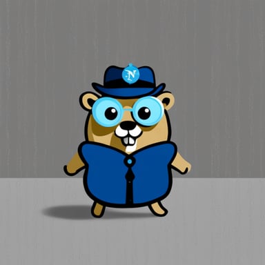 Go Blue Gopher with The New York Times logo.