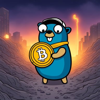 Go Blue Gopher is mining Bitcoin.