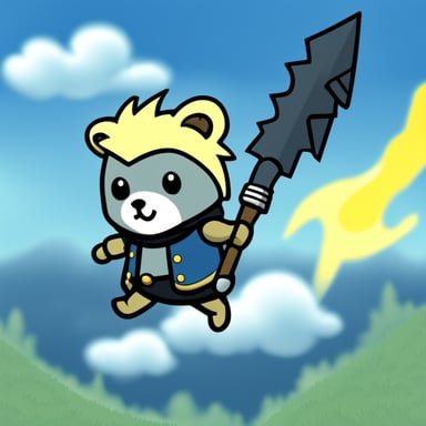 Go Blue Gopher as Cloud from FF7.