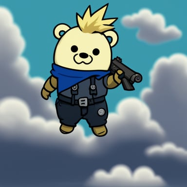 Go Blue Gopher as Cloud from FF7.