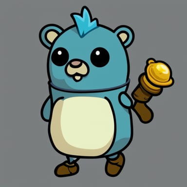 Go Blue Gopher as Cloud from Final Fantasy 7.