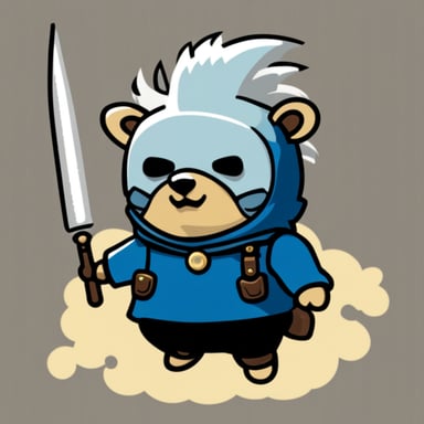 Go Blue Gopher as Cloud from Final Fantasy 7.
