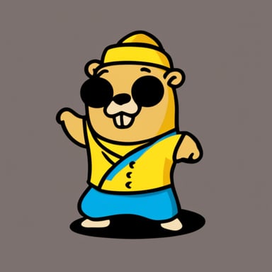 Go Blue Gopher as the kung fu grandmaster