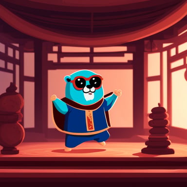 Go Blue Gopher as the kung fu grandmaster