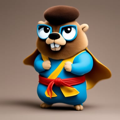 Go Blue Gopher as a muscular kung fu grandmaster.