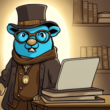 Go Blue Gopher as the Unseen University Librarian from Terry Pratchett's Discworld.