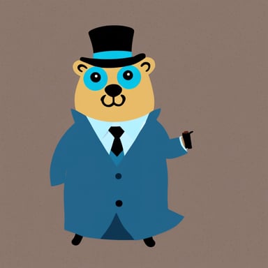 Mysterious gentleman go blue gopher.