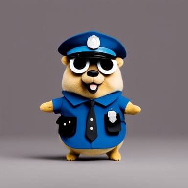 Go Blue Gopher dressed as a cop.