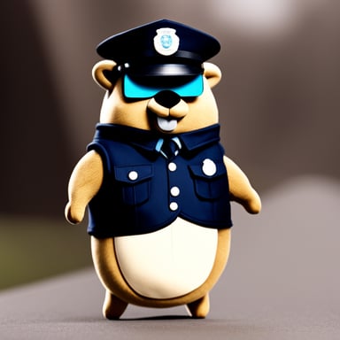 Go Blue Gopher dressed as a cop.