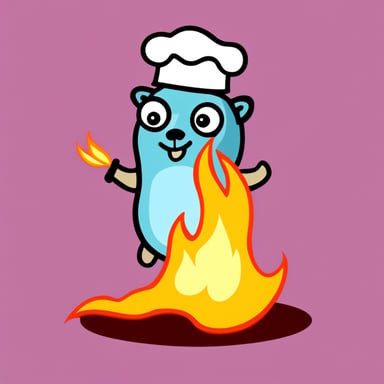 Go Blue Gopher on fire.