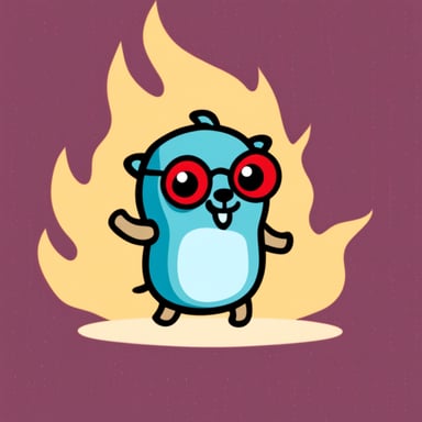 Go Blue Gopher on fire.