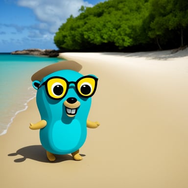 Go Blue Gopher explores the Caribbean.