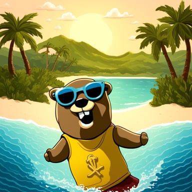 Go Blue Gopher explores the Caribbean.