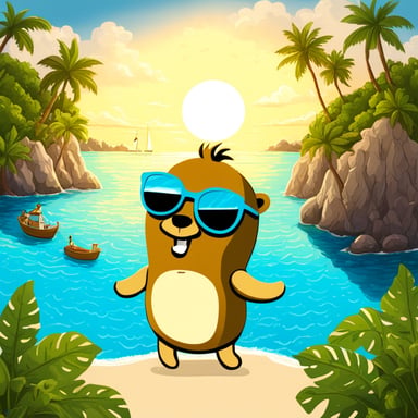 Go Blue Gopher explores the Caribbean.