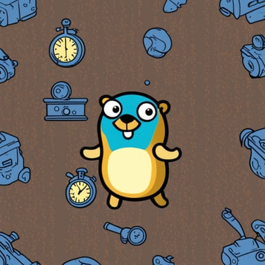 Go Blue Gopher travelling through time.