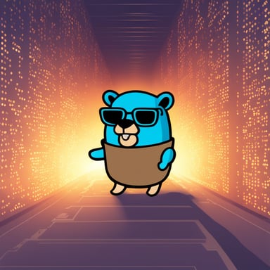 Go Blue Gopher hacks into the system, dodging virtual security measures with the skill of a Matrix-style hacker.