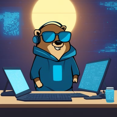 Go Blue Gopher hacks into the system, dodging virtual security measures with the skill of a Matrix-style hacker.