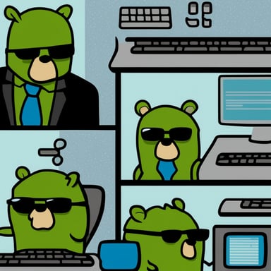 Go Blue Gopher hacks into the system, dodging virtual security measures with the skill of a Matrix-style hacker.