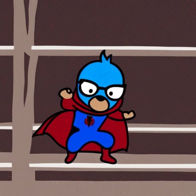 Go Blue Gopher as Spider-Man.