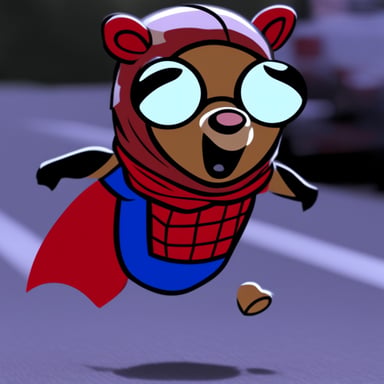Go Blue Gopher as Spider-Man.