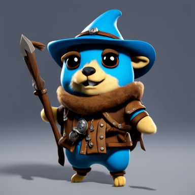 Go Blue Gopher as a character from The Witcher 3 game.