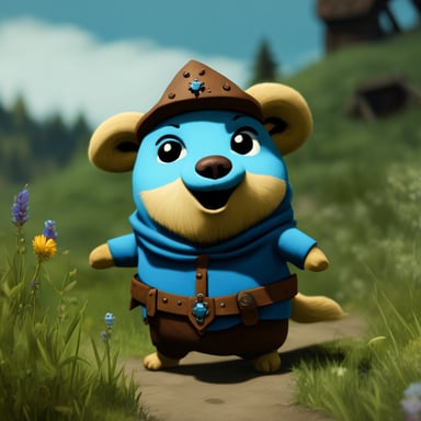 Go Blue Gopher as a character from The Witcher 3 game.