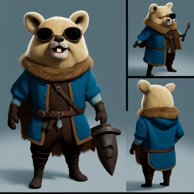 Go Blue Gopher as a character from The Witcher 3 game.