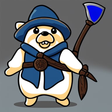 Go Blue Gopher as Geralt from The Witcher 3 game.