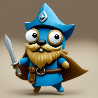 Go Blue Gopher as Bearded Paladin Gopher