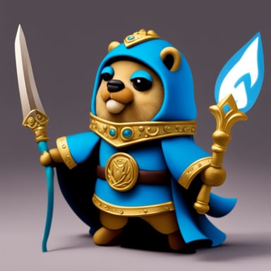 Go Blue Gopher as Bearded Paladin Gopher