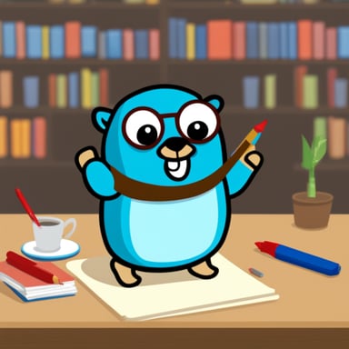 Go Blue Gopher writing a newsletter called The Crafty Dev
