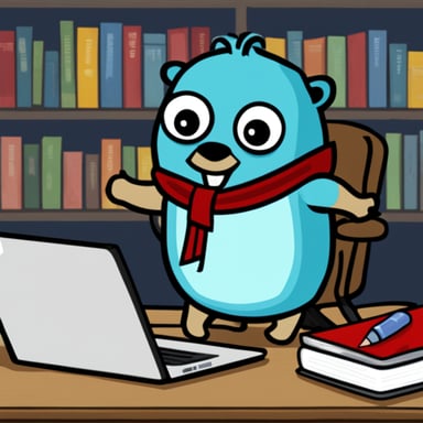 Go Blue Gopher writing a newsletter called The Crafty Dev