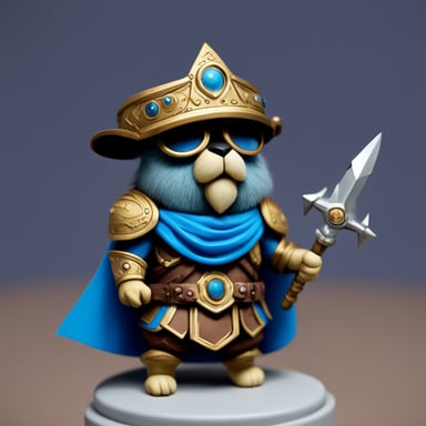 Go Blue Gopher as Bearded Paladin Gopher with heavy armor