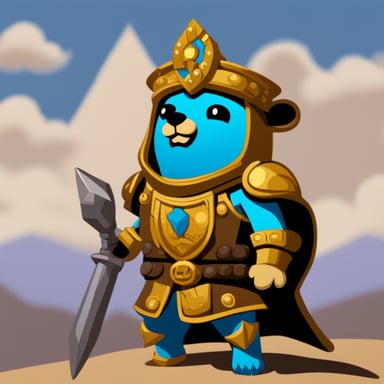 Go Blue Gopher as Bearded Paladin Gopher with heavy armor