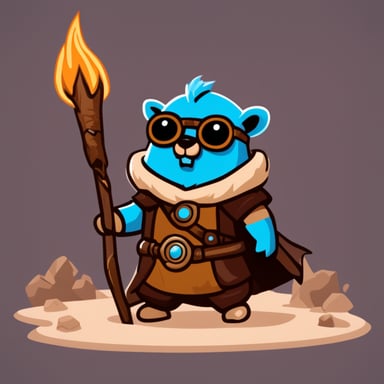 Go blue gopher as a Warcraft character