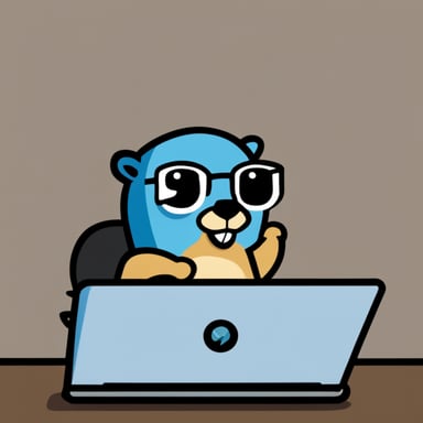Go Blue Gopher approving a pull request at Github.
