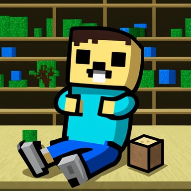 Go Blue Gopher playing Minecraft