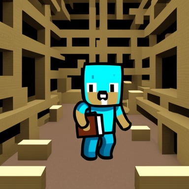 Go Blue Gopher playing Minecraft