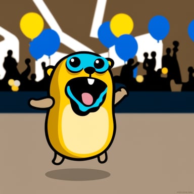 Go blue gopher dancing.