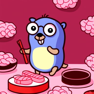 Go blue gopher loves sushi.
