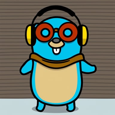 Go Blue Gopher as the vision mixer with headphones.