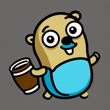 Go Blue Gopher holding a beer.