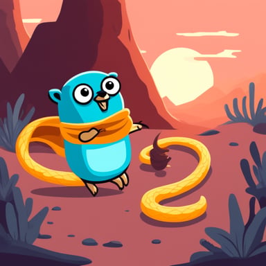 Go Blue Gopher fighting a snake.