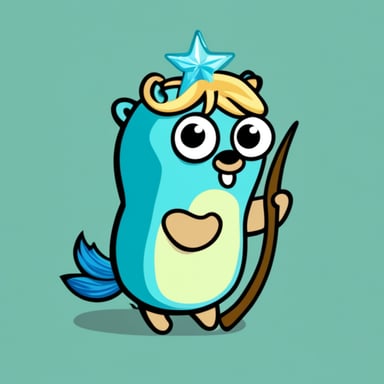 Go Blue Gopher as Elsa is a blue gopher with a long blond braid.