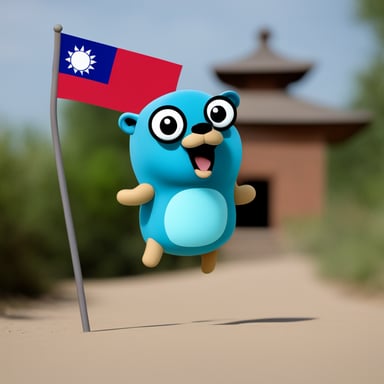 The Go Blue Gopher with the Nepal flag.