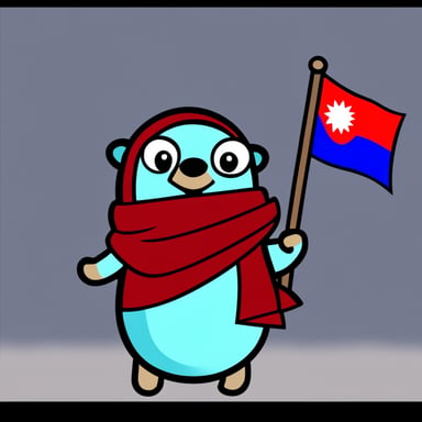 The Go Blue Gopher with the Nepal flag.