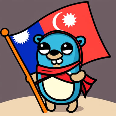 The Go Blue Gopher with the Nepal flag.