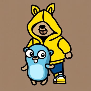 Go Blue Gopher wearing Jordans and a hoodie.