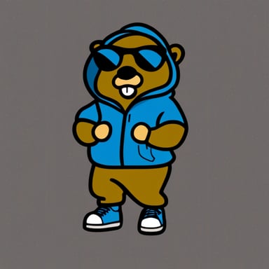 Go Blue Gopher wearing Jordans and a hoodie.